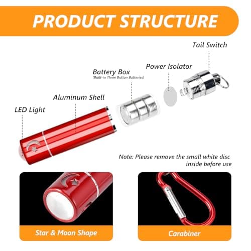 flintronic 14PCS Mini Torch, Portable Mini LED Keychain Light with Batteries, Aluminium Key Torch for Men and Women, Ideal for Hiking, Camping, Outdoor, Parties, Fishing — view 3