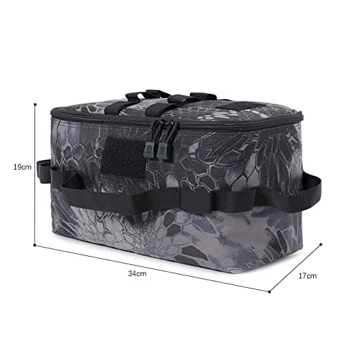 Fiorky Outdoor Camping Storage Bag Gas Stove Canister Pot Carry Bag Portable Camping Stove Carry Bag Outdoor Storage Box Container Scratch Resis-tant for Outdoor Hiking Picnic Travel — view 5