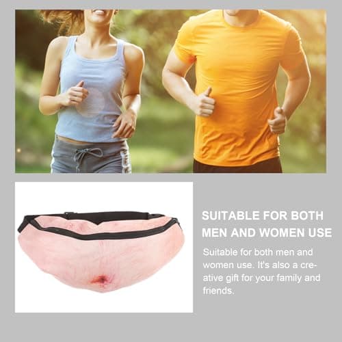 Unisex Anti Theft Waist Bag with Funny Belly Design for Travel — view 4