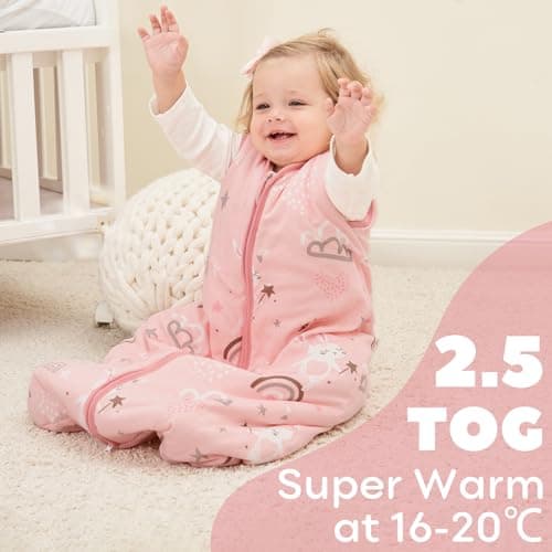 Looxii Baby Sleeping Bag 2.5 TOG 100% Cotton Soft Newborn Sleepsack Unisex Baby Wearable Blanket for Boys and Girls 12-18 Months — view 2