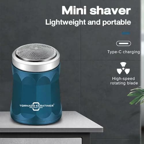Electric Foil Shaver Mini Pocket Size Portable Electric Razor for Men and Women Aluminium Alloy Casing Stylish Travel-Friendly Shaver Ideal for Short Stubborn Facial Body Hair Shaving Grooming Tool — view 3