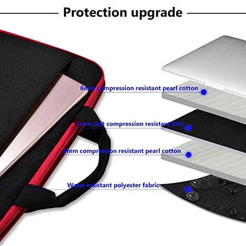 Laptop Sleeve 13.3 Inch Case Briefcase Compatible with MacBook Pro 14 inch 2021 M1 Pro/M1 Max A2442 and All Model of 13.3 Inch MacBook Air/Pro, XPS 13, Most Popular 13"-13.5" Notebooks,B01K03 — view 3