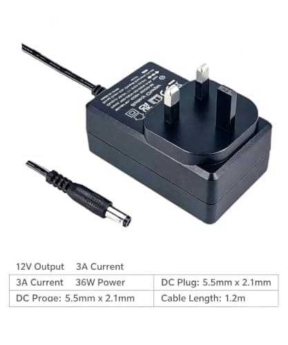 YT UK Plug DC Power Adapter Charger for Lawn Mower Battery — view 3