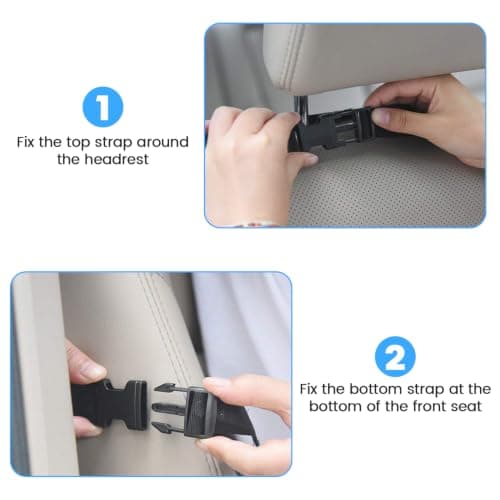acetek Backseat Car Organizer for Kids, Kick Mat Storage Organizer 2 Pack — view 4