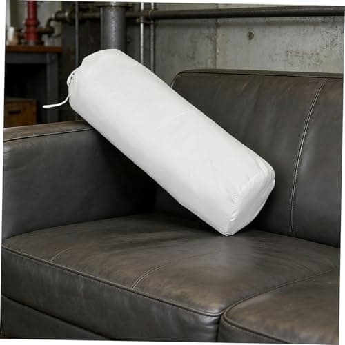 VILLCASE 4pcs White Neck Roll Pillow Case with Drawstring, Soft Cylindrical Bolster Pillowcase, Decorative and Versatile for Living Room Couch and Home — view 6