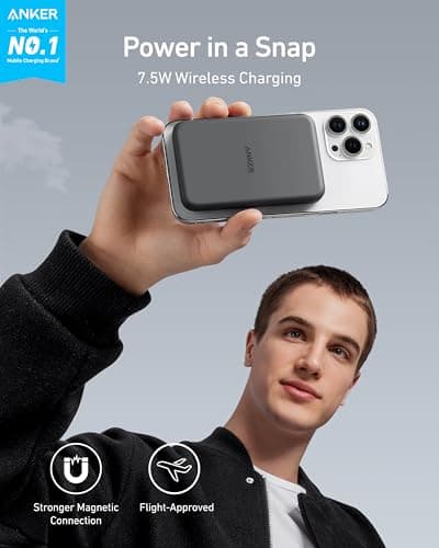 Anker 621 MagGo Power Bank, 5,000mAh Magnetic Portable Charger — view 2