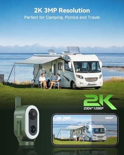 Xega 4G LTE Camping Magnetic Camera with SIM Card 2K HD Cellular Portable — view 4