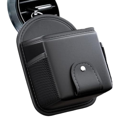 Car Air Vent Pouch - Sunglass Organizer Leather | Air Vent Storage Box Stylish Car Interior Accessories Phone Holder Pouch for Pen Card