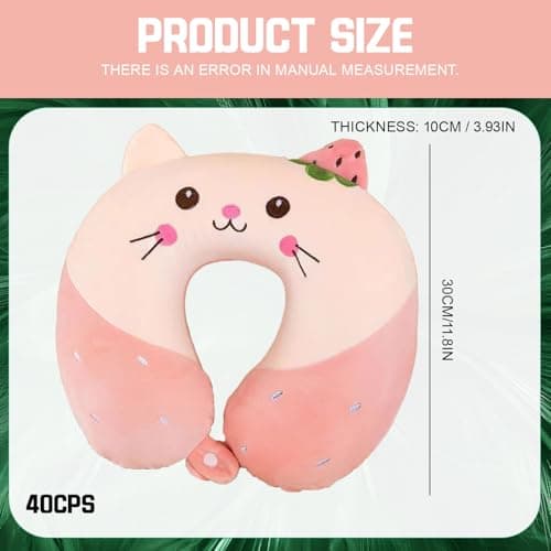 KSVFTB Kids Travel Pillow, Kids Neck Pillows for Travel, Comfortable U-Shape Neck Pillow for Kids, Ideal for Airplane, Car, Train, Camping, Home, and Office Use, 30 cm — view 2