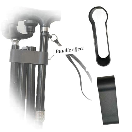 ClipEase Folding Walking Stick Clip, 19mm Cane Section Holder Organiser — view 3