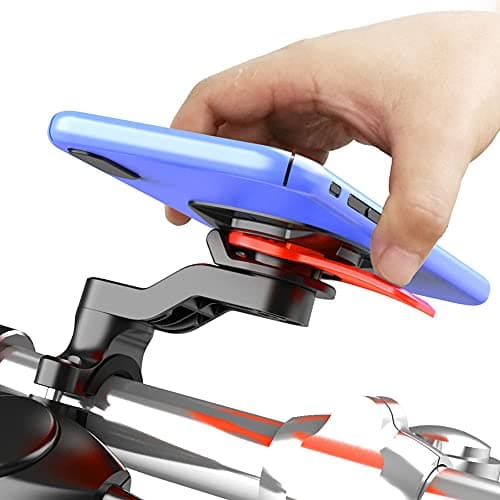 Modonghua 360° Rotatable Phone Riding Navigation Support Bike Motorcycle Phone Mount, Phone Holder for Motorcycle Bike Scooter Handlebar, with Adapter Quick Release, for Most 4.7-7.2inch Phone — view 2
