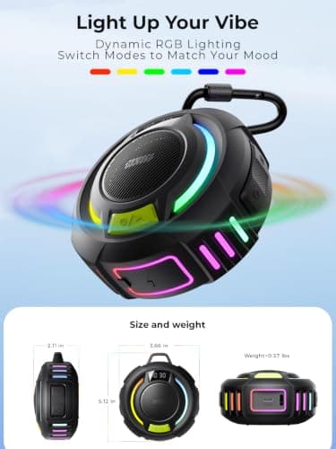 havit Shower Speaker IP67 Waterproof Floating Bluetooth with Clock — view 6