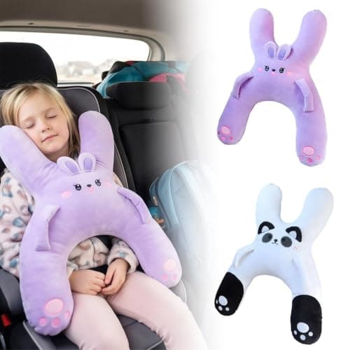 Pillow Cover Kids Car Neck Travel for Child Auto Seat Headrest Comfort Soft Breathable Carseat Toddler Nap Rest — view 2