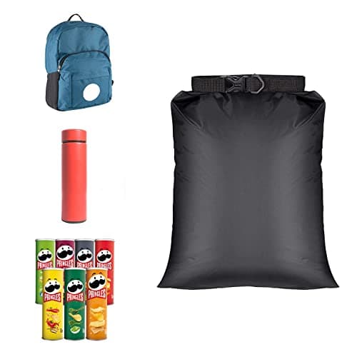 DRERIO 6 PCS Dry Bags Waterproof Dry Bag Set Dry Sack Small Dry Bags Rucksack Liner Black Canoe Bags Water Resistance for Camping Hiking Backpacking Kayaking Home Storage — view 4