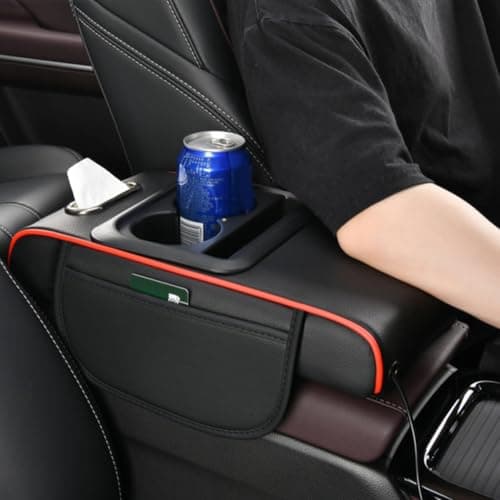 Universal Car Armrest Box Booster Pad, Car Storage Bag, Interior Center — view 4