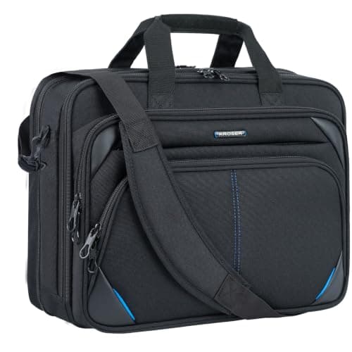 KROSER Laptop Bag 15.6 Inch Water Repellent Briefcase Computer Laptop Case Shoulder Bag Bussiness Carrying Handbag Laptop Briefcase Sleeve for Women/Men, Grey