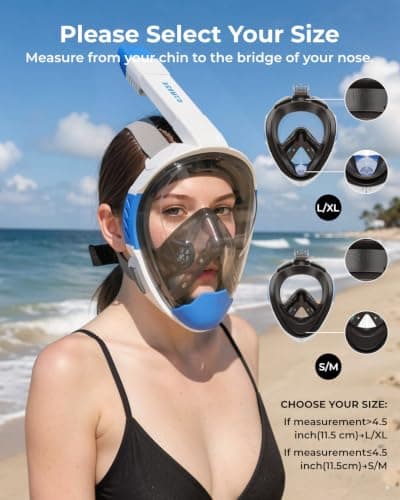 G2RISE Full Face Snorkel Mask Adult, Snorkel Set Adult for Men and Women — view 6