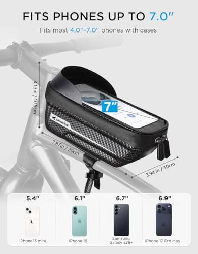 whale fall Waterproof Bike Frame Bag, 1S Quick Release Bike Phone Holder — view 5