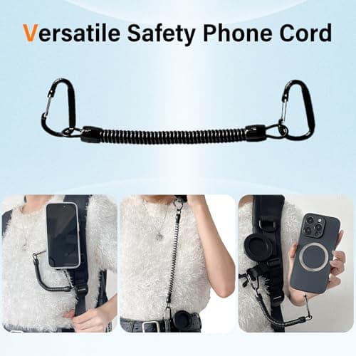 Fofvccv Magnetic Belt Clip for Magsafe with Security Strap BlackP — view 3