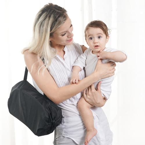JIAMAIN High Chair, Baby High Chairs, Foldable Toddler Dining Chair with Adjustable Strap and Removable Tray, Portable Baby Feeding Seat (Grey) — view 4