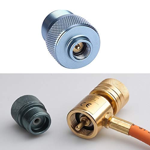 Alomejor camping gas adapter, converts flat to standard tank stove valve adapter 1L capacity for campers hikers backpackers outdoor cooking festivals picnics — view 6
