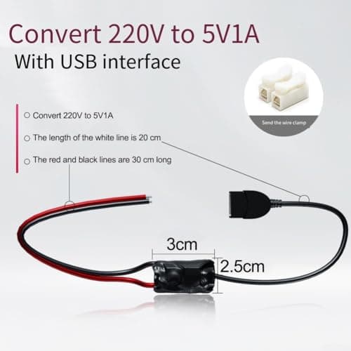 3Pack AC DC Power Supply Module, 220V to 5V 1A Transformer Electronic Device Adapter with Overheat Protection Wireless Camera Power Board Voltage Converter(USB port) — view 2