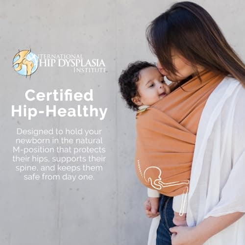 Boba Baby Wrap Carrier - Stretch Organic Cotton Newborn Sling, Fox — view 5