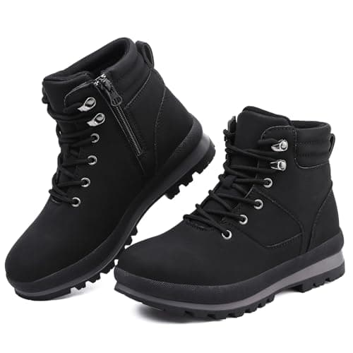 Bravover Walking Boots Womens Ankle Boots Hiking Boots Waterproof Mid Calf Boots Lace up Zipper lightweight Non-Slip Outdoor Trekking Boots for Women
