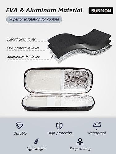 SUNMON Insulin Cooler Travel Case with 2 Ice Packs — view 2