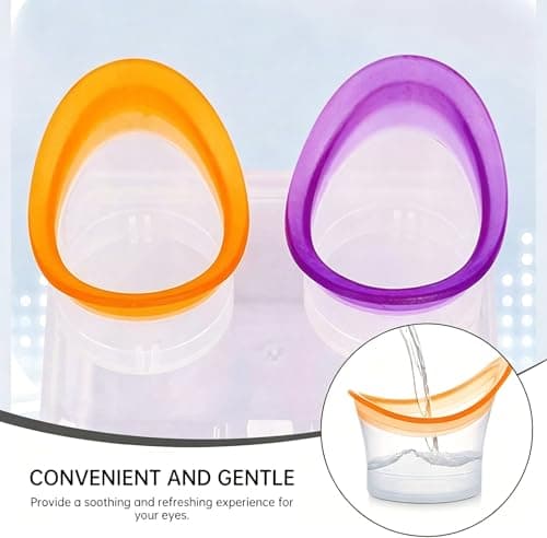 4 Pack Eye Wash Cups, Reusable Silicone Eye Bath Set, Portable Rinse Cups — view 5