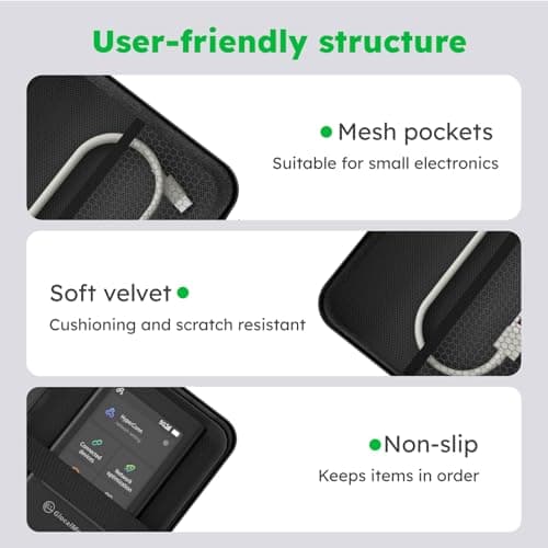 GlocalMe Protective Travel Case for Numen Air 5G Portable WiFi Device, with Mesh Pocket for Cable or Others, Size: 174 * 89 * 36mm — view 3
