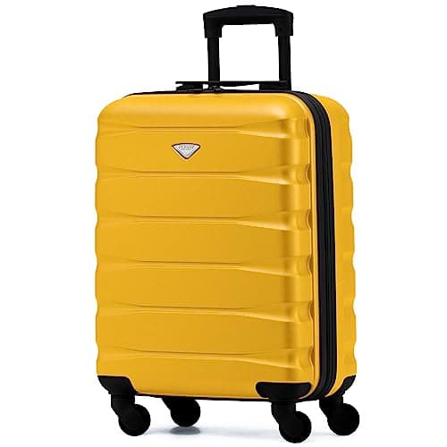 Flight Knight 55x40x20 Ryanair Priority Cabin Suitcase, Also for EasyJet, Jet2, Lightweight,ABS Hard Shell, Durable 4-Wheel Cabin Case, Carry-On Size 10kg Hand Luggage, Travel Bag- 55 x 40 x 20