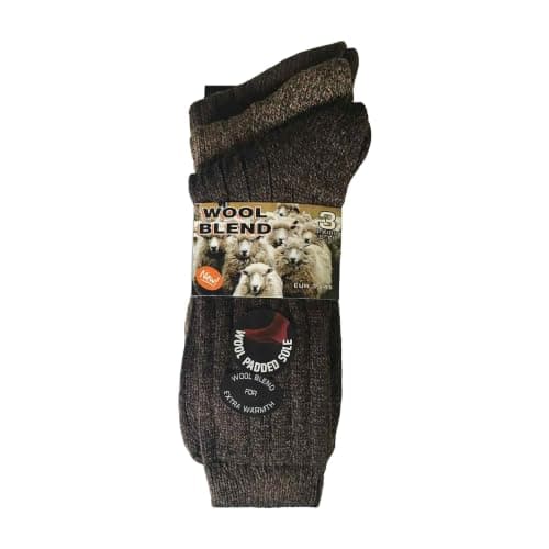3 Pair Mens Thick Cushioned Winter Warm Wool Walking Hiking Socks for Boots — view 4