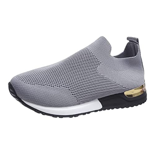 Hotter Shoes for Women Wide fit Trainers for Women Wide Fit Wedge Trainers Lace Up Walking Sneakers Breathable Mesh Orthopedic Low Top Gym Shoes Athletic Shoes Soft Sole Non-Slip Running Shoes