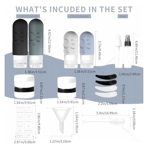 Ijksbehjf Stylish Refillable Silicone Bathroom Set Business Travel Essential Storage Bottles for Fitness Enthusiasts and Travelers Family Bathroom Set — view 3