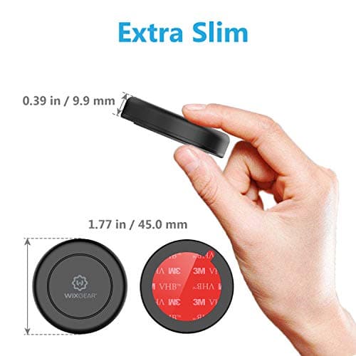 WixGear Magnetic Phone Mount, Universal Stick On Flat Dashboard Magnetic Car Mount Holder, for Cell Phones and Mini Tablets with Fast Swift-snap Technology (Extra Slim) — view 4
