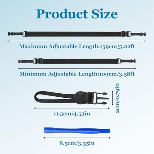 Universal Black Shoulder Strap for Tablet Case Detachable Nylon Carrying Strap with Adjustable Buckle Replacement Neck Belt for iPad Samsung Tab Camera Bag Notebook — view 2