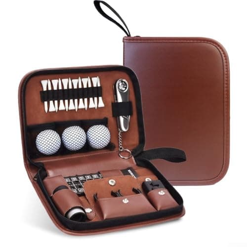Golf Trunk Organizer Storage, Golf Accessory Organiser And Travel Bag, Car Locker Organizer For Balls, Tees, Clothes, Without Accessories(Brown) — view 2