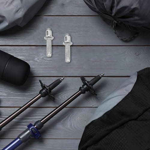Walking Stick Tips Tungsten Steel Hiking Pole Feet Replacement 8 Pack — view 4