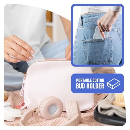 TAGMEIU 2Pcs Transparent Plastic Cotton Bud Holder Portable Small Mini Box — view 5