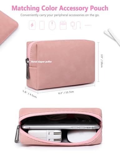 HYZUO 15 Inch Laptop Sleeve Case Bag for MacBook Air 15 M5, Pink — view 5