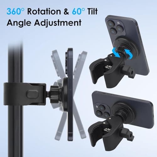 EEEKit Indoor Bike Phone Holder, Universal Magnetic Handlebar Phone Mount — view 4