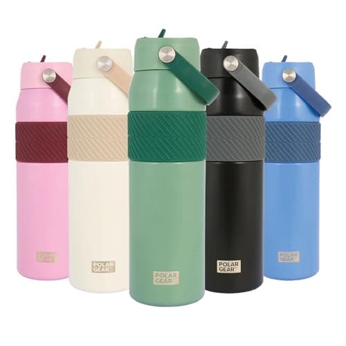 Polar Gear 850ml Insulated Water Bottle with Flip Straw Double Wall — view 2