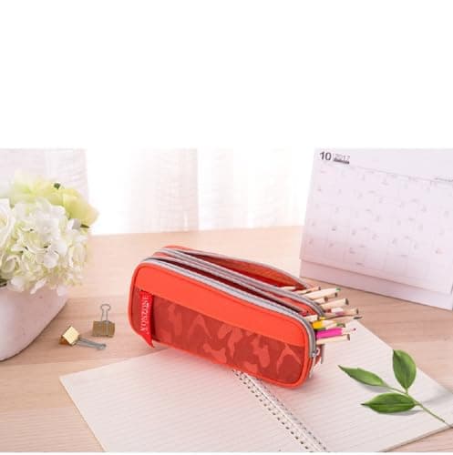 YONZONE Pencil Case Large Capacity Pencil Cases Big Pencil Bag Pouch for Boys Girls, High Storage Stationery Pen Holder School Office Organiser Supplies Makeup Bag with 3 Compartments, Grey — view 6