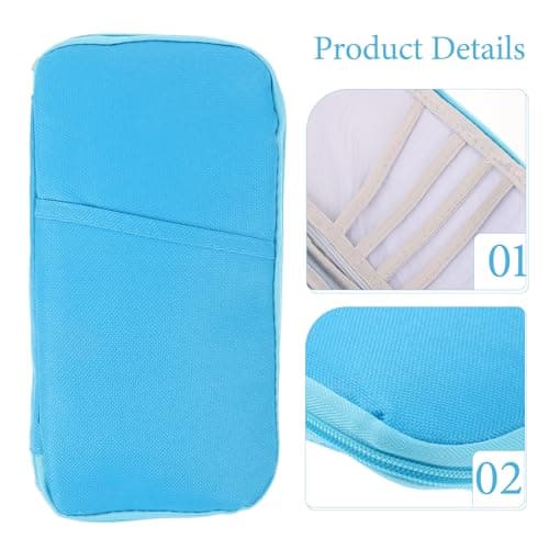 ULDIGI Stylish Canvas Travel Wallet Women with Multiple Passport Holder, Practical Passport Holder Documents Organizer and Cash Wallet Case for Holiday Use, Enough Capacity for Cards and — view 3