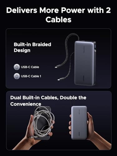UGREEN Nexode 165W 25000mAh Power Bank Fast Charging with 2 Built-in Cables — view 5