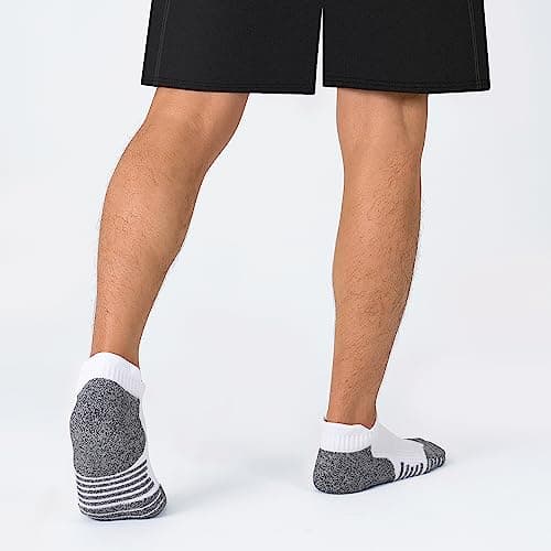 CLOSEMATE 6 Pairs Sport Trainer Ankle Socks for Men(6White,Size XL) — view 2