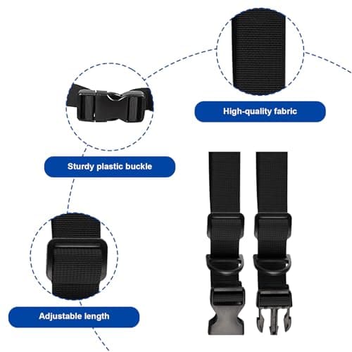 2Pair Adjustable Backpack Chest Strap,Chest Belt with Buckle & Slide D-Ring — view 3