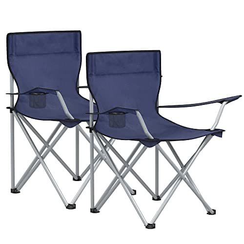 SONGMICS Set of 2 Folding Camping Chairs, Portable, 120 kg Capacity