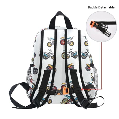 Mnsruu Motorbike Motorcycle Toddler Backpack Preschool Rucksack Kids Boys Girls Kindergarten School Bag — view 6